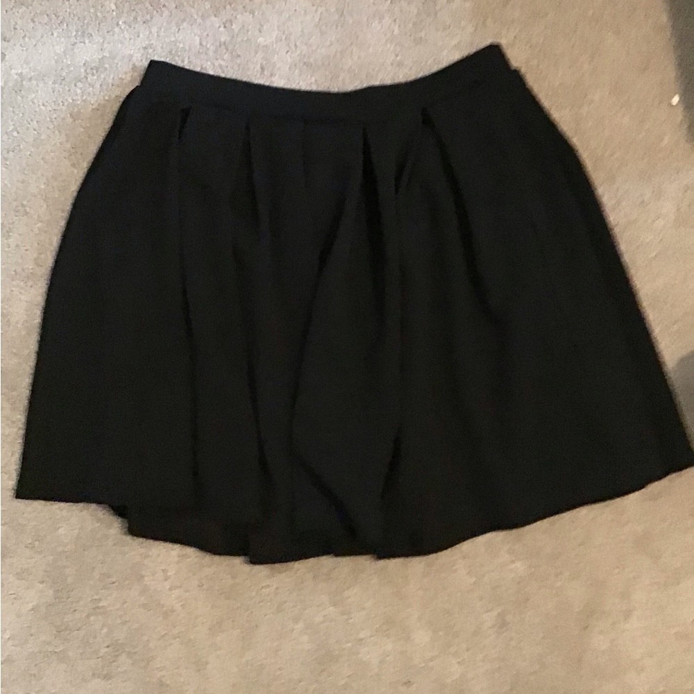 Pleated Black Women's Skirt
